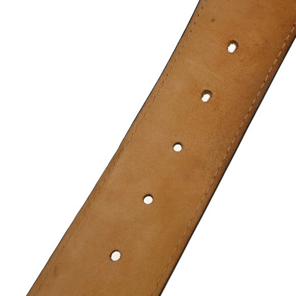 LOUIS VUITTON Ceinture Jeans Belt 85 34 Leather Black Silver Spain M6812 36KB399 - Picture 8 of 13